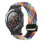 For Huawei Watch 2 20mm Magnetic Buckle Braided Watch Band(Colorful)