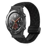 For Huawei Watch 2 20mm Magnetic Buckle Braided Watch Band(Starlight Black)