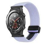 For Huawei Watch 2 20mm Magnetic Buckle Braided Watch Band(Purple)