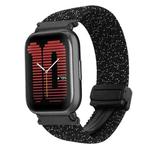 For Amazfit Active Magnetic Buckle 20mm Braided Watch Band(Stars Black)