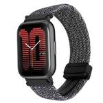 For Amazfit Active Magnetic Buckle 20mm Braided Watch Band(Metal Gray)