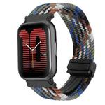 For Amazfit Active Magnetic Buckle 20mm Braided Watch Band(Denim Colorful)