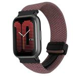 For Amazfit Active Magnetic Buckle 20mm Braided Watch Band(Smoky Purple)