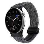 For Amazfit GTR Mini Magnetic Buckle 20mm Braided Watch Band(Metal Gray)