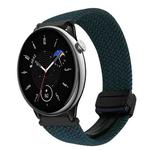 For Amazfit GTR Mini Magnetic Buckle 20mm Braided Watch Band(Forest Green)