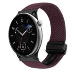 For Amazfit GTR Mini Magnetic Buckle 20mm Braided Watch Band(Crimson Cherry)