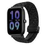 For Amazfit Bip 3 Pro Magnetic Buckle 20mm Braided Watch Band(Stars Black)