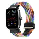 For Amazfit GTS4 Mini Magnetic Buckle 20mm Braided Watch Band(Colorful)