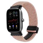 For Amazfit GTS4 Mini Magnetic Buckle 20mm Braided Watch Band(Starlight Pink)