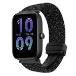 For Amazfit Bip 3 Magnetic Buckle 20mm Braided Watch Band(Stars Black)