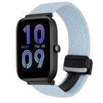 For Amazfit Bip 3 Magnetic Buckle 20mm Braided Watch Band(Blue)