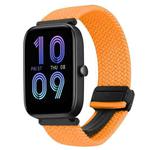 For Amazfit Bip 3 Magnetic Buckle 20mm Braided Watch Band(Orange)