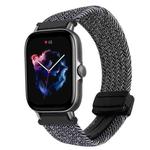 For Amazfit GTS 3 Magnetic Buckle 20mm Braided Watch Band(Metal Gray)