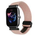 For Amazfit GTS 3 Magnetic Buckle 20mm Braided Watch Band(Pink)