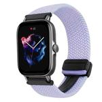 For Amazfit GTS 3 Magnetic Buckle 20mm Braided Watch Band(Purple)