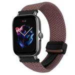 For Amazfit GTS 3 Magnetic Buckle 20mm Braided Watch Band(Smoky Purple)