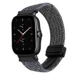 For Amazfit GTS 2e Magnetic Buckle 20mm Braided Watch Band(Metal Gray)