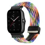 For Amazfit GTS 2e Magnetic Buckle 20mm Braided Watch Band(Colorful)