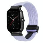 For Amazfit GTS 2e Magnetic Buckle 20mm Braided Watch Band(Purple)