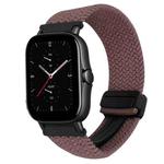 For Amazfit GTS 2e Magnetic Buckle 20mm Braided Watch Band(Smoky Purple)