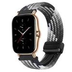 For Amazfit GTS 2 Magnetic Buckle 20mm Braided Watch Band(Z Dark Chocolate)