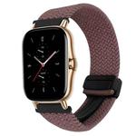 For Amazfit GTS 2 Magnetic Buckle 20mm Braided Watch Band(Smoky Purple)