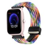 For Amazfit Pop Pro Magnetic Buckle 20mm Braided Watch Band(Colorful)