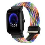 For Amazfit Pop Magnetic Buckle 20mm Braided Watch Band(Colorful)