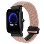 For Amazfit Pop Magnetic Buckle 20mm Braided Watch Band(Starlight Pink)