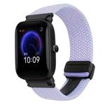 For Amazfit Pop Magnetic Buckle 20mm Braided Watch Band(Purple)