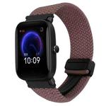 For Amazfit Pop Magnetic Buckle 20mm Braided Watch Band(Smoky Purple)