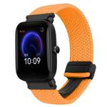 For Amazfit Pop Magnetic Buckle 20mm Braided Watch Band(Orange)