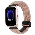 For Amazfit Bip U Magnetic Buckle 20mm Braided Watch Band(Starlight Pink)