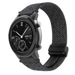 For Amazfit GTR 42mm Magnetic Buckle 20mm Braided Watch Band(Graphite Black)