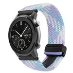 For Amazfit GTR 42mm Magnetic Buckle 20mm Braided Watch Band(Violet)