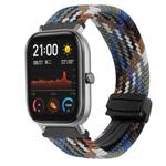 For Amazfit GTS Magnetic Buckle 20mm Braided Watch Band(Denim Colorful)