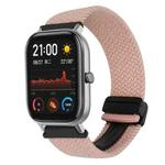 For Amazfit GTS Magnetic Buckle 20mm Braided Watch Band(Pink)