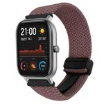 For Amazfit GTS Magnetic Buckle 20mm Braided Watch Band(Smoky Purple)