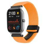 For Amazfit GTS Magnetic Buckle 20mm Braided Watch Band(Orange)