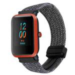 For Amazfit Bip Magnetic Buckle 20mm Braided Watch Band(Metal Gray)