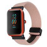 For Amazfit Bip Magnetic Buckle 20mm Braided Watch Band(Pink)