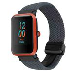 For Amazfit Bip Magnetic Buckle 20mm Braided Watch Band(Space Gray)