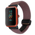 For Amazfit Bip Magnetic Buckle 20mm Braided Watch Band(Smoky Purple)