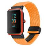 For Amazfit Bip Magnetic Buckle 20mm Braided Watch Band(Orange)