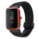 For Amazfit Bip Lite Magnetic Buckle 20mm Braided Watch Band(Stars Black)