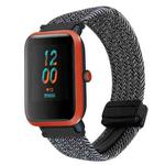 For Amazfit Bip Lite Magnetic Buckle 20mm Braided Watch Band(Metal Gray)