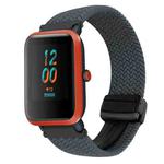 For Amazfit Bip Lite Magnetic Buckle 20mm Braided Watch Band(Space Gray)