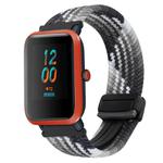 For Amazfit Bip Lite Magnetic Buckle 20mm Braided Watch Band(Z Dark Chocolate)