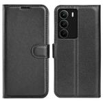 For Realme C71 4G Litchi Texture Horizontal Flip Leather Phone Case with Holder(Black)