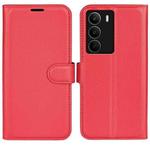 For Realme C71 4G Litchi Texture Horizontal Flip Leather Phone Case with Holder(Red)